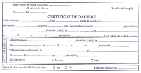 Certificat Radiere Auto Pdf